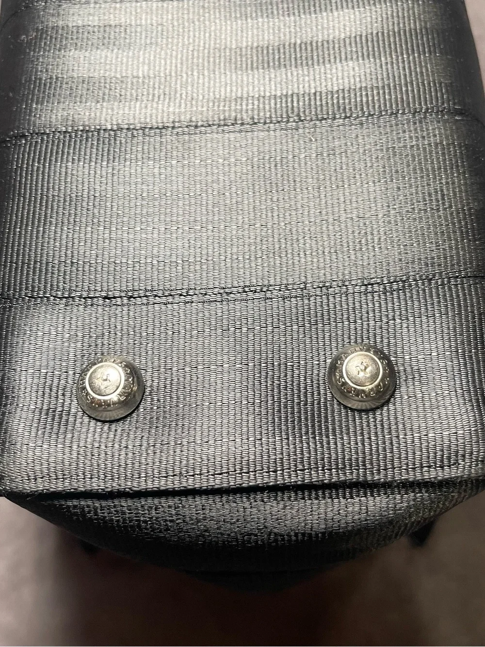 Harveys Seatbelt Bags Black Mini Marilyn Tote - VGUC - RARE - Magnetic Closure